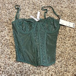 NWT green/moss Urban Outfitters Corset
